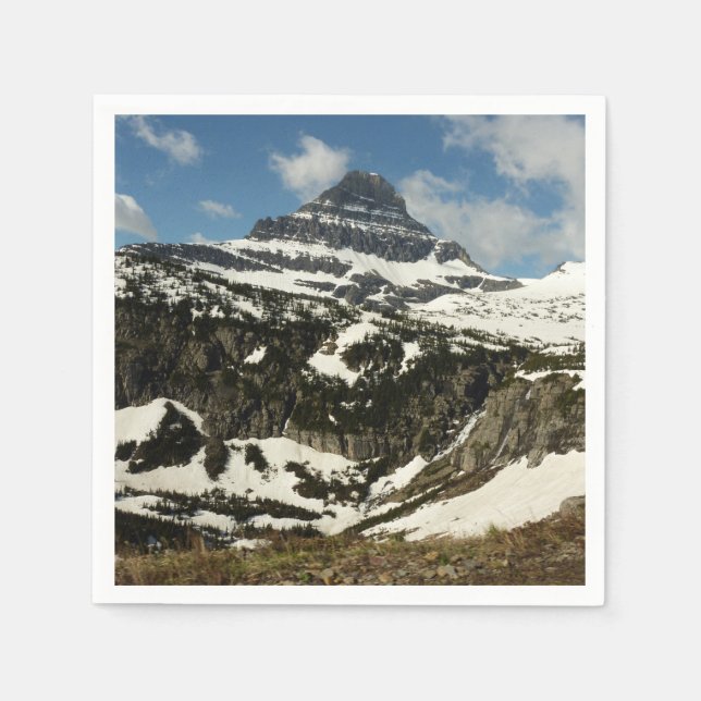 Reynolds Mountain from Logan Pass at Glacier Park Napkin (Front)