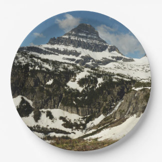 Reynolds Mountain from Logan Pass at Glacier Park Paper Plate
