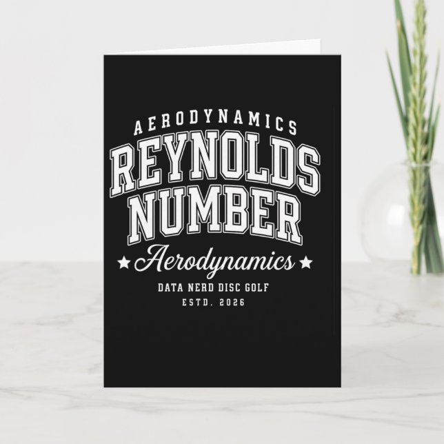 Reynolds Number Aerodynamics Disc Golf  Card (Front)