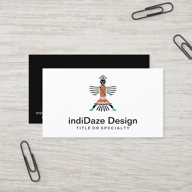 rez knifewing warrior business card (Front/Back In Situ)