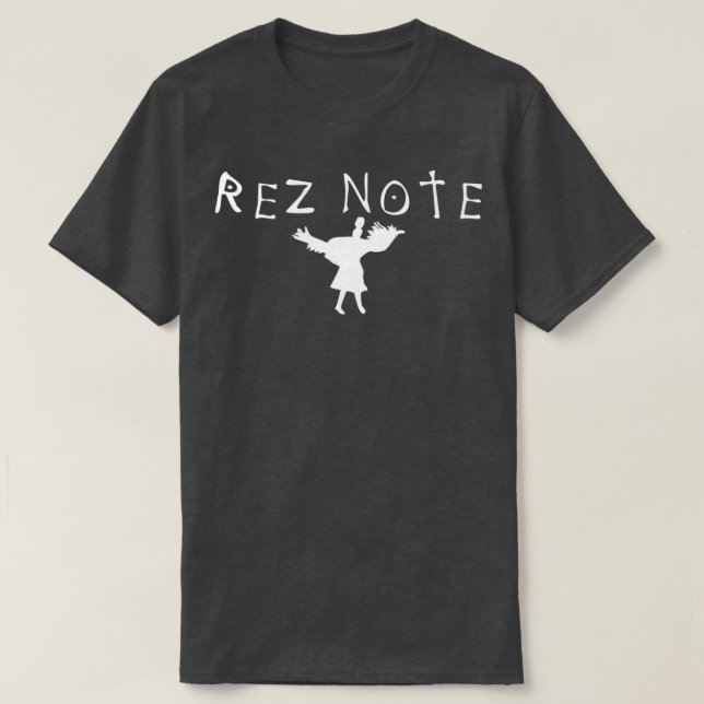 Rez Note Powwow Native American Design  T-Shirt (Design Front)