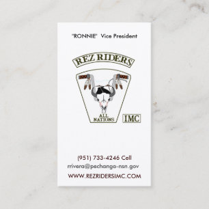 Rez Riders IMC Business Card