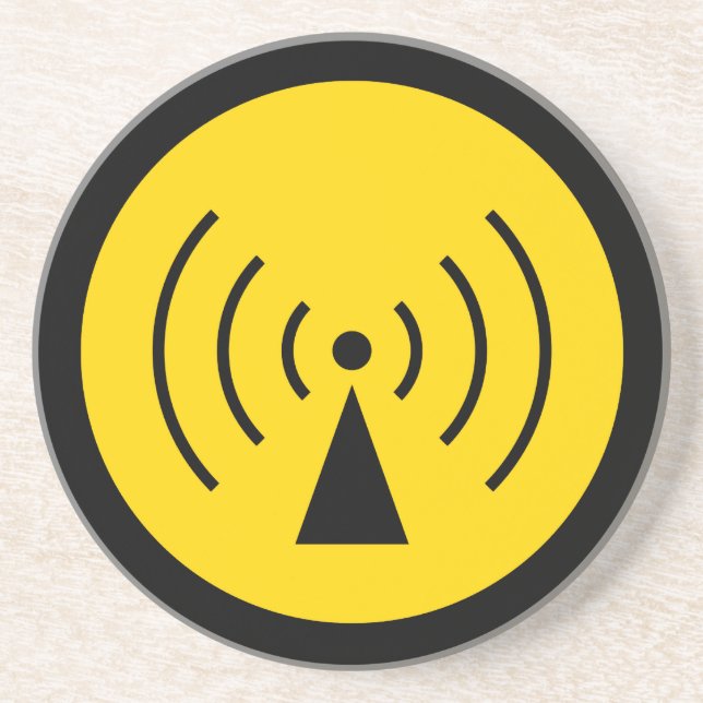 rf Warning Symbol Coaster (Front)