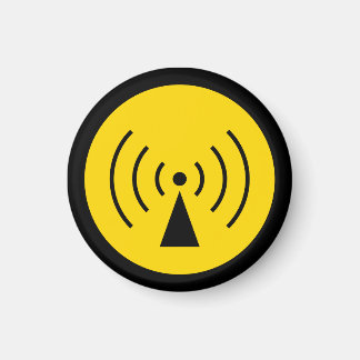 rf Warning Symbol Magnet