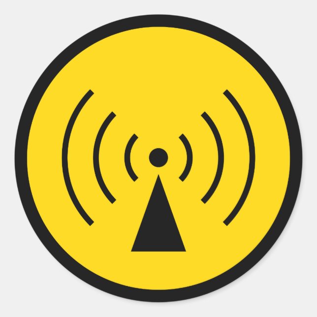 rf Warning Symbol Sticker (Front)