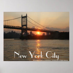 "RFK Bridge at Sunset" New York City Posters