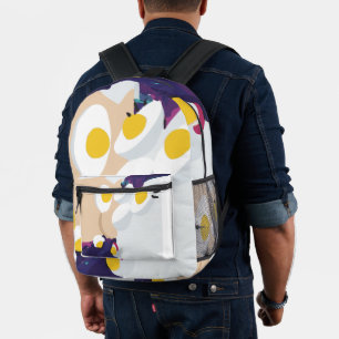 RG RA Egg Art Printed Backpack