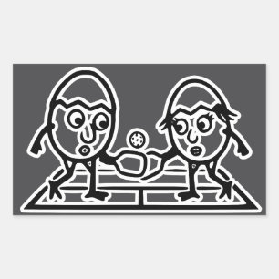 RG RA Egg Art Rectangular Sticker