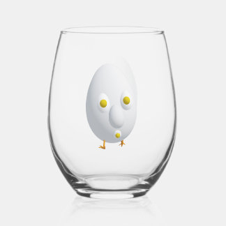 RG RA Egg Art Stemless Wine Glass