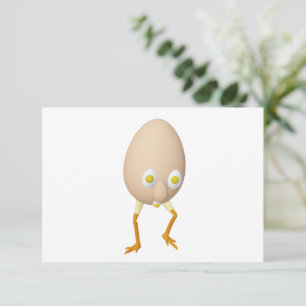 RG & RA Quirky Egg Character Cute Design Enclosure Card