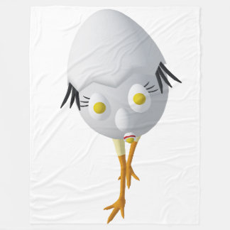 RG & RA Quirky Egg Character Cute Design Fleece Blanket
