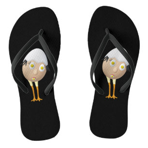 RG & RA Quirky Egg Character Cute Design Jandals