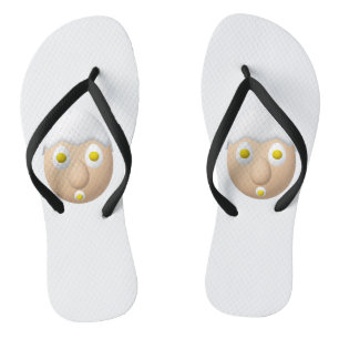 RG & RA Quirky Egg Character Cute Design Jandals