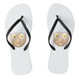 RG & RA Quirky Egg Character Cute Design Jandals