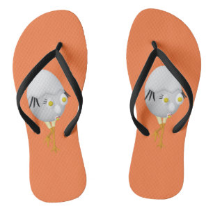 RG & RA Quirky Egg Character Cute Design Jandals