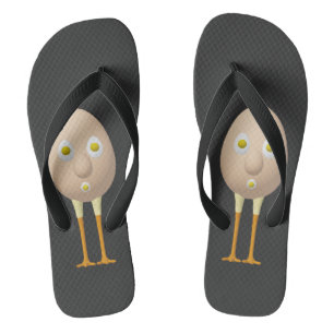 RG & RA Quirky Egg Character Cute Design Jandals
