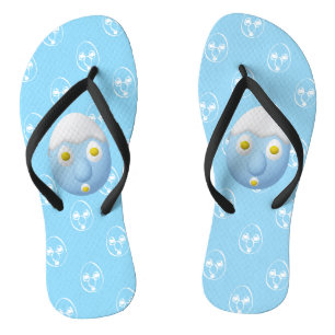 RG & RA Quirky Egg Character Cute Design Jandals