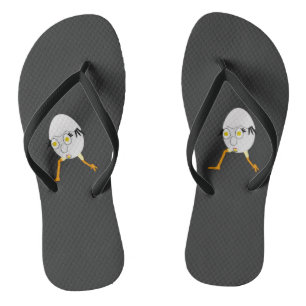 RG & RA Quirky Egg Character Cute Design Jandals
