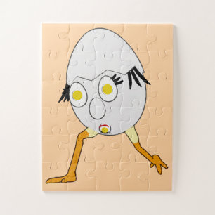 RG & RA Quirky Egg Character Cute Design Jigsaw Puzzle