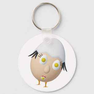 RG & RA Quirky Egg Character Cute Design Key Ring
