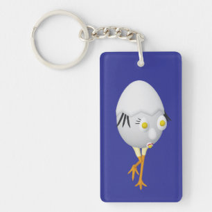 RG & RA Quirky Egg Character Cute Design Key Ring
