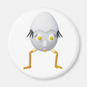RG & RA Quirky Egg Character Cute Design Magnet