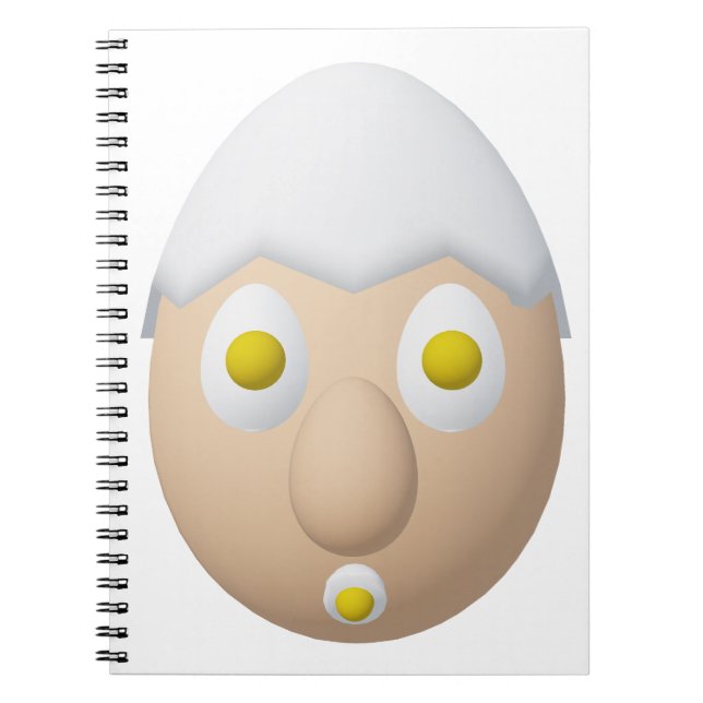 RG & RA Quirky Egg Character Cute Design  Notebook (Front)