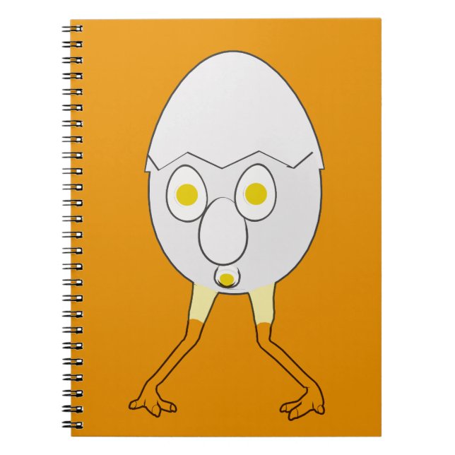 RG & RA Quirky Egg Character Cute Design Notebook (Front)