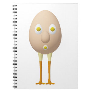 RG & RA Quirky Egg Character Cute Design Notebook
