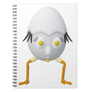 RG & RA Quirky Egg Character Cute Design Notebook