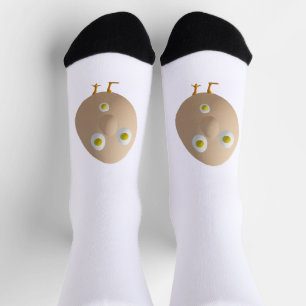 RG & RA Quirky Egg Character Cute Design Socks