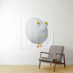 RG & RA Quirky Egg Character Cute Design Tapestry