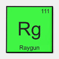 Rg - Raygun Chemistry Element Symbol Funny T-Shirt