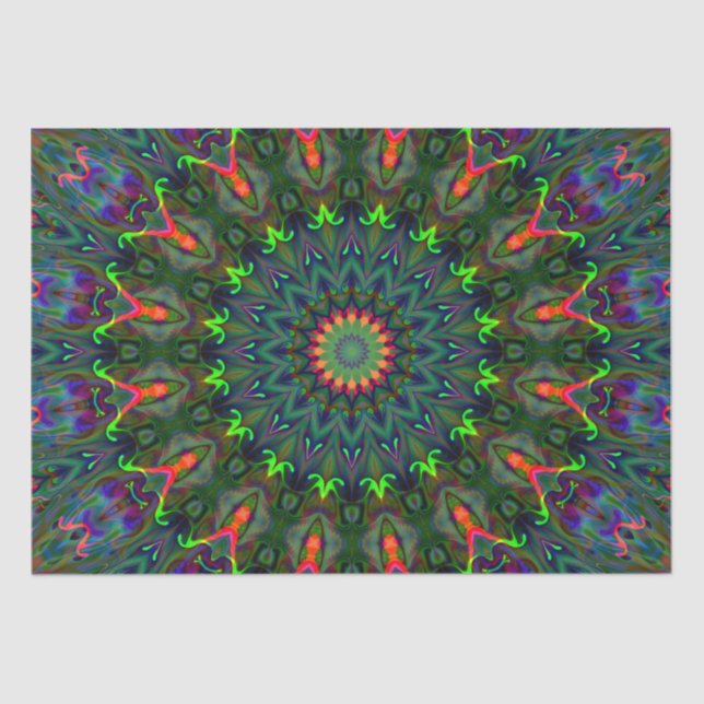 rgb coloured mandala tissue paper (Front)