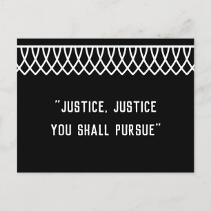 RGB Lace Collared Justice, Justice U Shall Pursue Postcard