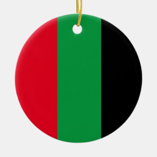 RGB Pan African Ceramic Tree Decoration (Front)