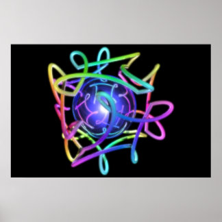 RGBCube - Black Poster