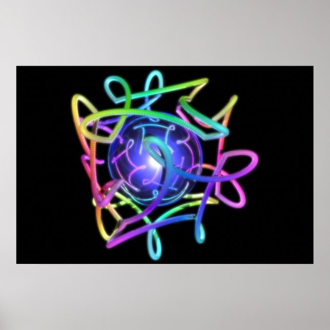 RGBCube - Black Poster (Front)