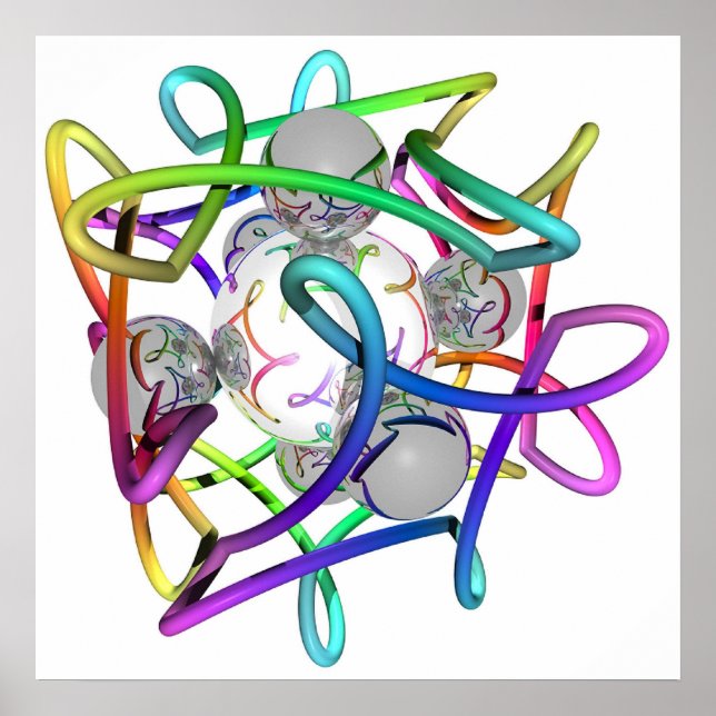 RGBCube - White Poster (Front)