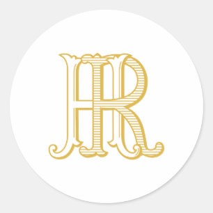 RH Monogram or HR Monogram Sticker