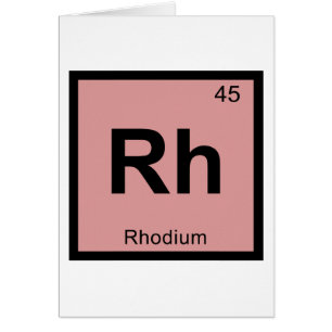 Rh - Rhodium Chemistry Periodic Table Symbol