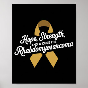 Rhabdomyosarcoma Awareness Yellow Ribbon Fight Poster
