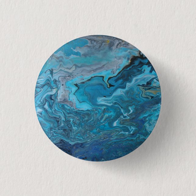 Rhapsody in Turquoise 3 Cm Round Badge (Front)