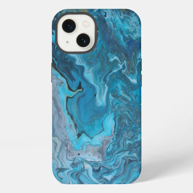 Rhapsody in Turquoise iPhone Case (Back)