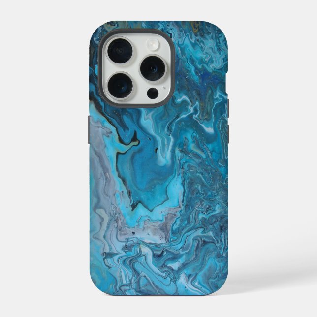 Rhapsody in Turquoise iPhone Case (Back)