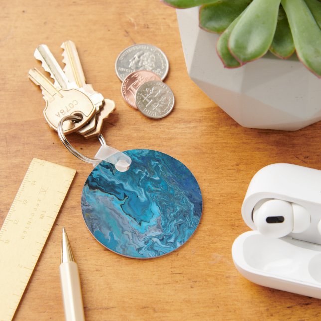 Rhapsody in Turquoise Key Ring (Desk)