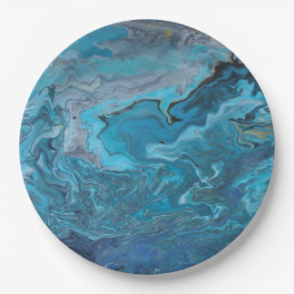 Rhapsody in Turquoise Paper Plate