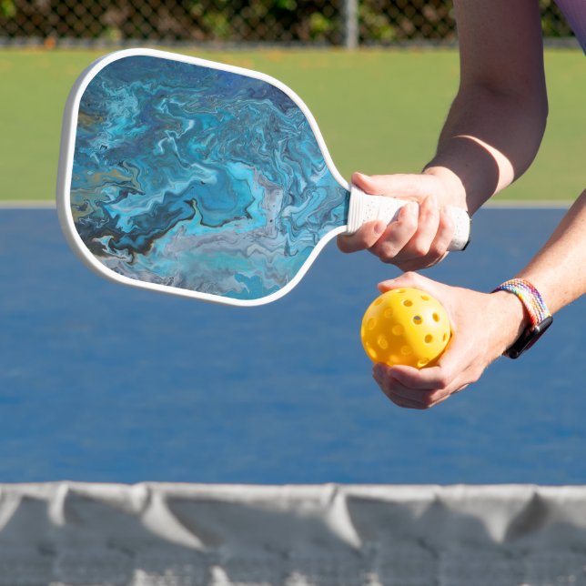 Rhapsody in Turquoise Pickleball Paddle (Insitu)