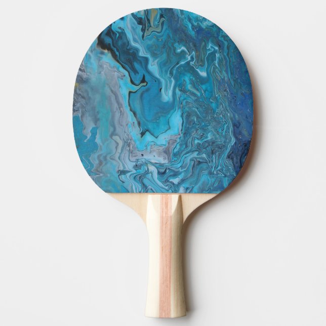 Rhapsody in Turquoise Ping Pong Paddle (Front)