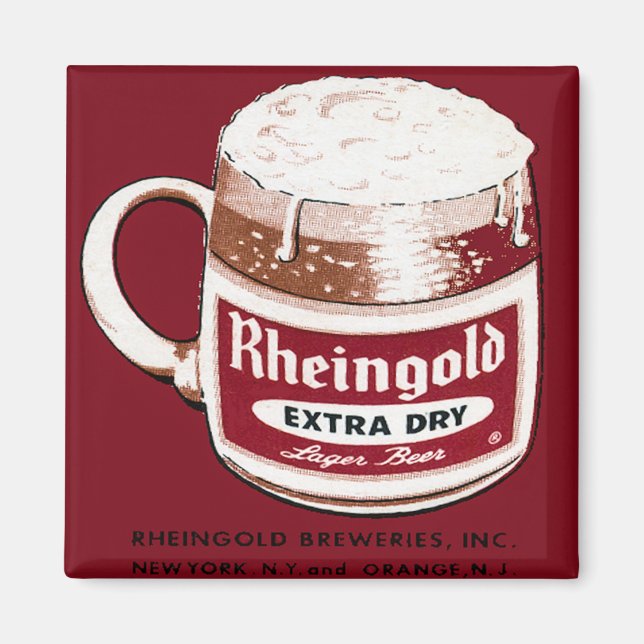 Rheingold Extra Dry Lager Beer Fridge Magnet (Front)